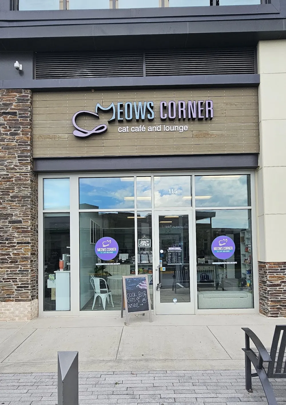 Meows Corner cat cafe in Sterling - interior